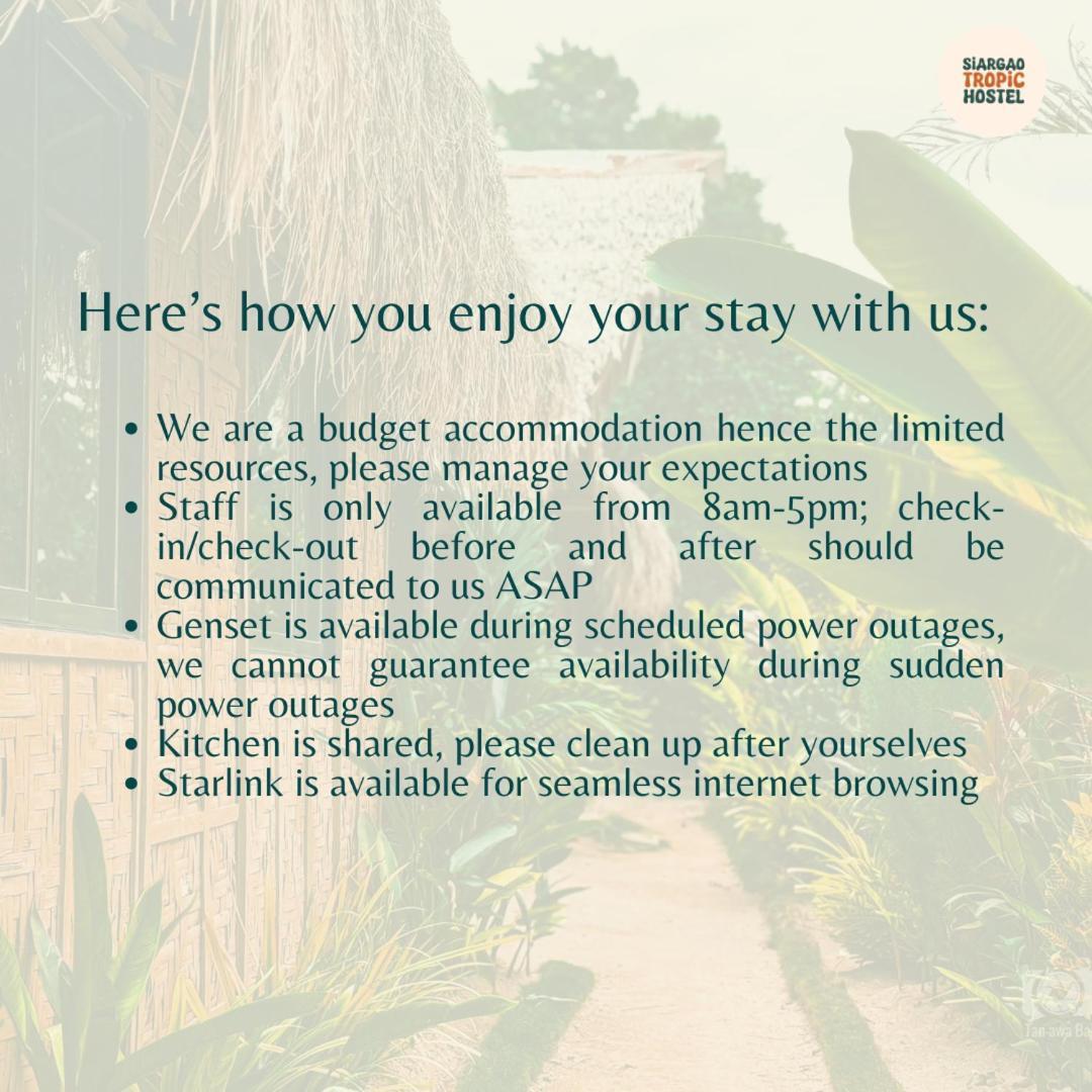 Siargao Tropic Hostel General Luna  Εξωτερικό φωτογραφία